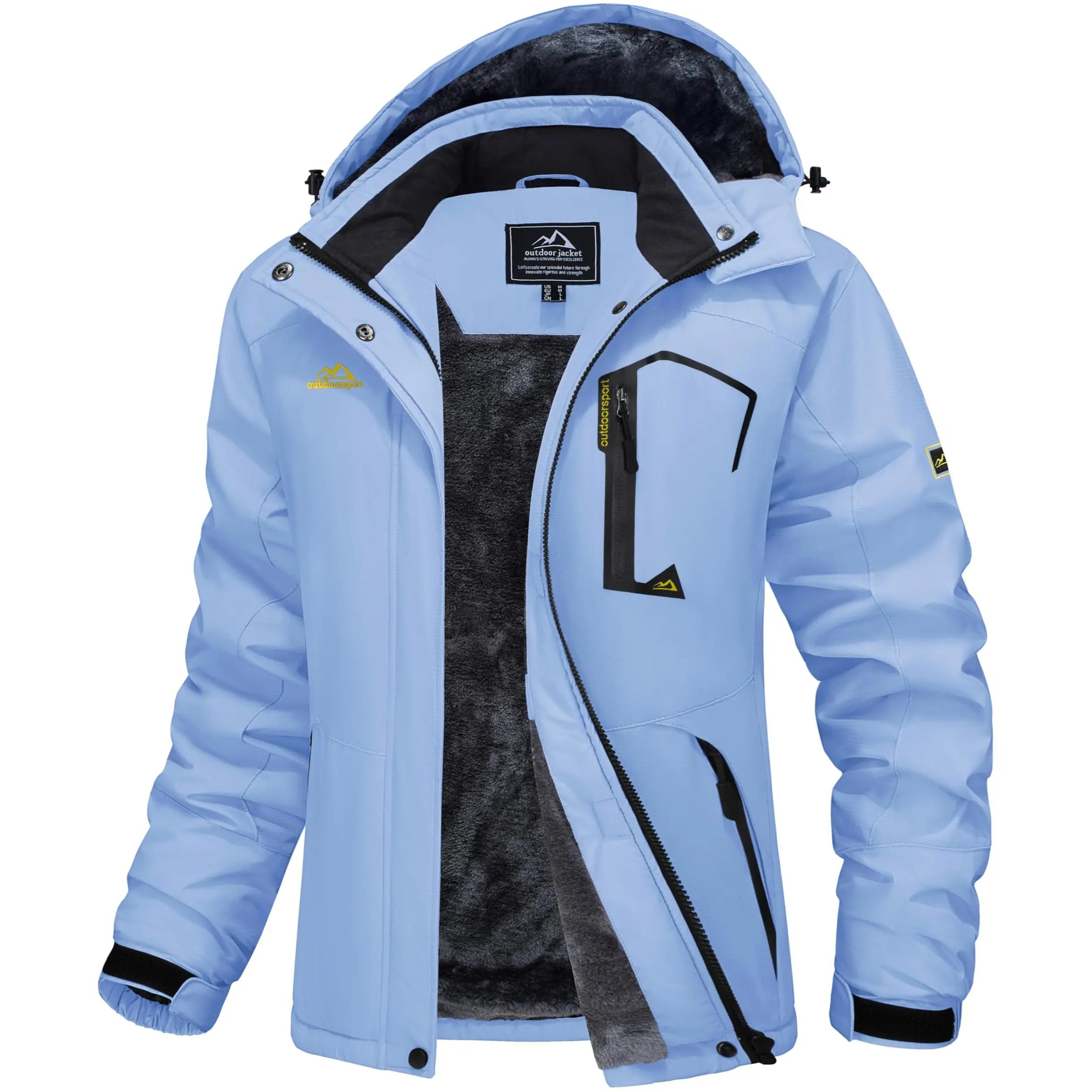 MAGCOMSEN Women's Waterproof Ski Jacket - Hooded, Fleece-Lined, Warm Winter Snow Coat - Windproof Outdoor Wear for Mountain Activities - Women's Clothing Ski Gear,back to school,back to school shopping
