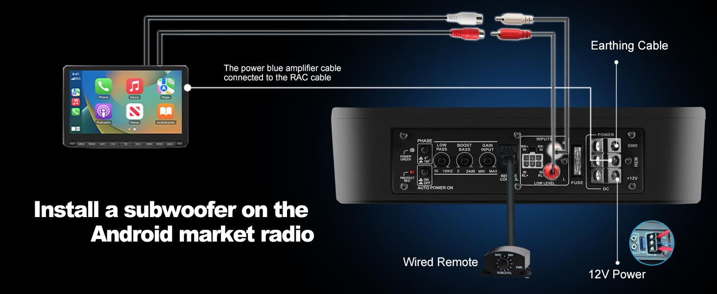 10-inch 1200W ultra-thin under-seat active car subwoofer, efficient heat dissipation, slim appearance