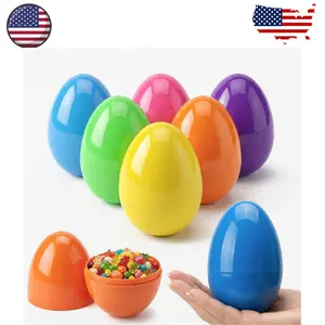 Easter Eggs Decorations Plastic Large: 5 Inch 6 Pack