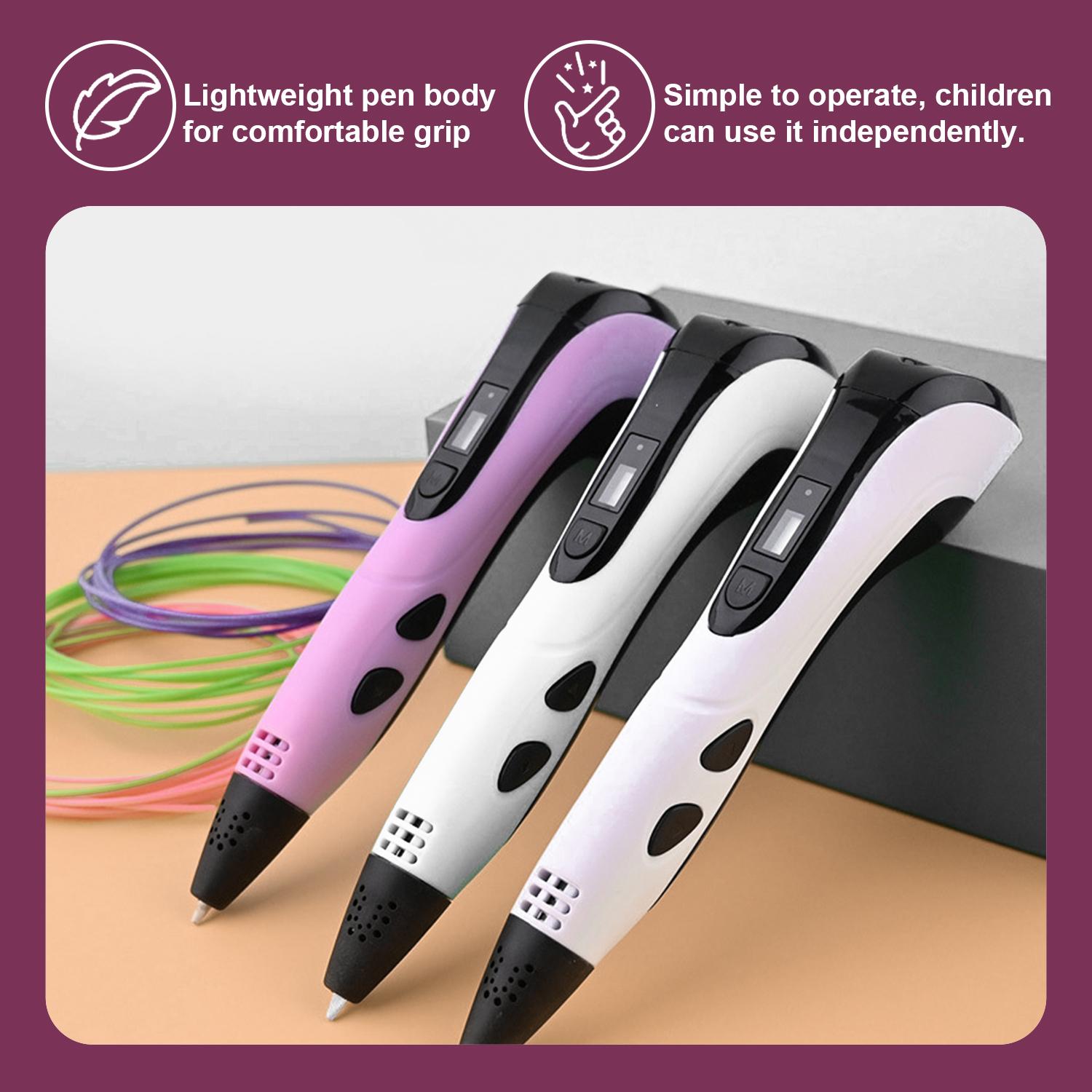 Upgrade 3D Printing Pen Set, 3D Pen With Lcd Display And Pla Filament, Children's Educational Drawing Pen,Creative DIY Gift For Kids And Children, Ideal For Birthday And Christmas Presents, Diy Art Three-Dimensional Creation