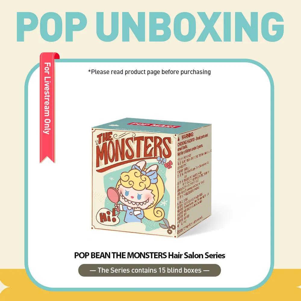 unboxing - POP MART POP BEAN THE MONSTERS Hair Salon Series Blind Box LABUBU Fun Toy