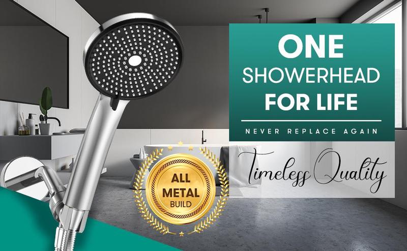 ROLAKUL Handheld Shower Head, High Pressure Showerhead with 70" Stainless Steel Hose - 3-Spray Mode (Rain, Power Wash, Jet)  for a Relaxing Shower & Easy Cleaning