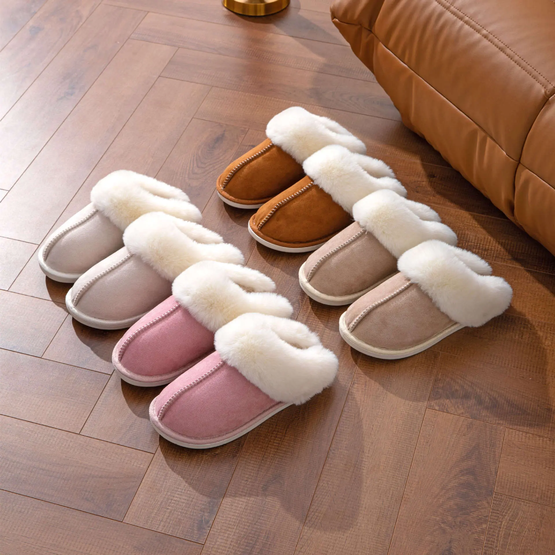Women's Plush Thick-Sole Sports Slides - Slippers for Women, Easy Slip-On, Soft Warm Durable, Indoor-Outdoor, Indoor Wear, Multi-Size Postpartum Recovery Comfort Shoes