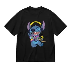 Disney Stitch Girls' Short-Sleeve T-Shirt - Regular Fit, perfect for everyday wear, school, or play
