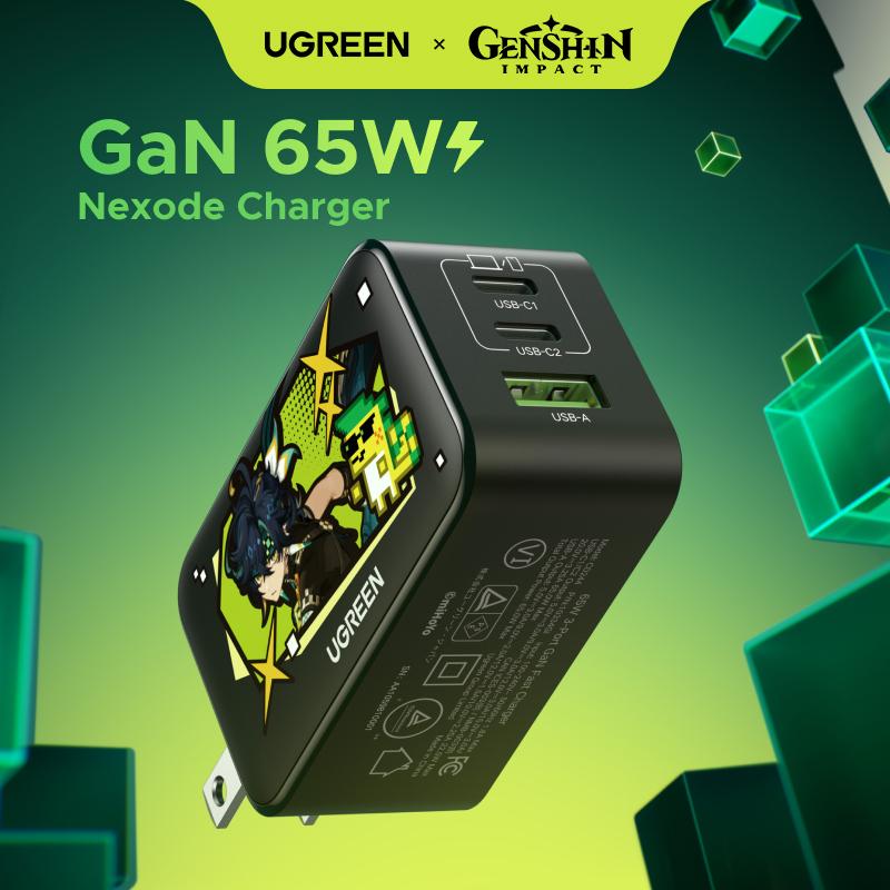 Genshin Impact X UGREEN Limited 4-Piece Genshin Impact Bundle with 20000mAh Power bank,65W 3-Ports Charger,PD100W Cable,2in1 MagFlow Wirless Charger, for iPhone 17 Series,September Restock，TikTokShopBlackFriday ,TikTokShopHolidayHaul