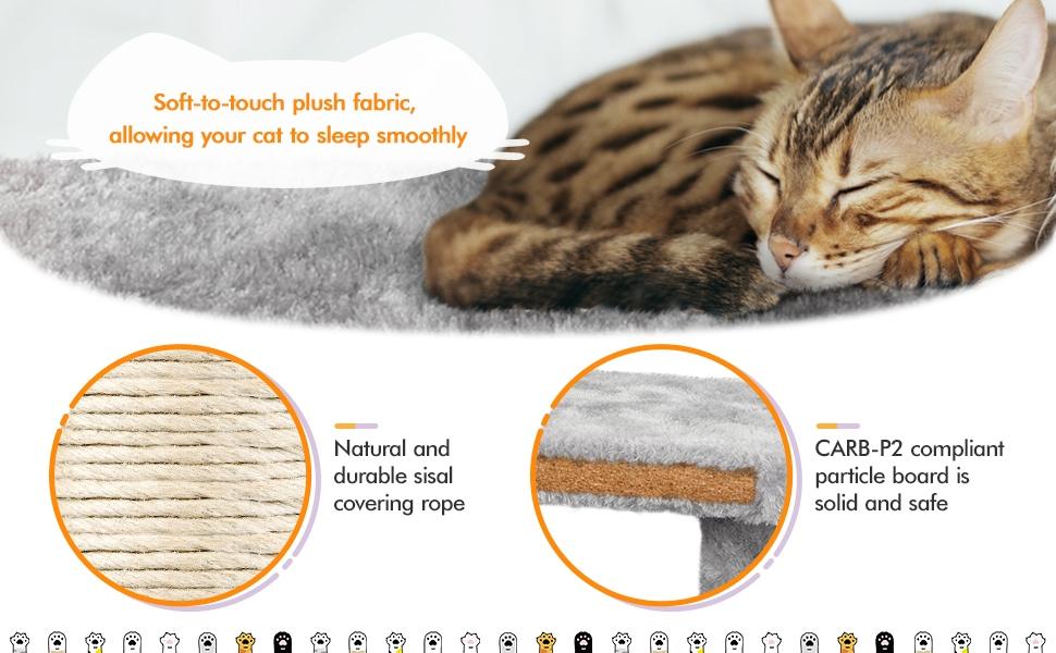 【On Sale】Yaheetech 82.5in Modern Cat Tree Large Tower w/Hammock 2 Kitty-Ear Perches 2 Cozy Condos Scratching Posts Basket Furniture for Large Cats Kittens Dark Gray Beige Light Gray Black Pink