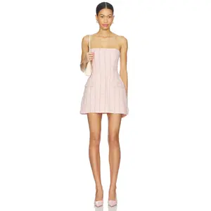 Amanda Uprichard Strapless Bethany Romper in Mochi