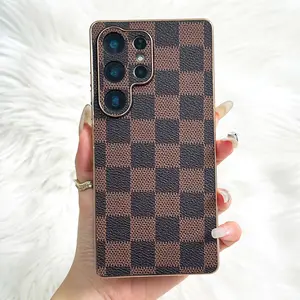 Cool and Stylish Leopard Pattern Leather Galaxy Shockproof Corners Phone Cases for Galaxy S26 S25 S24 S23 Plus Ultra