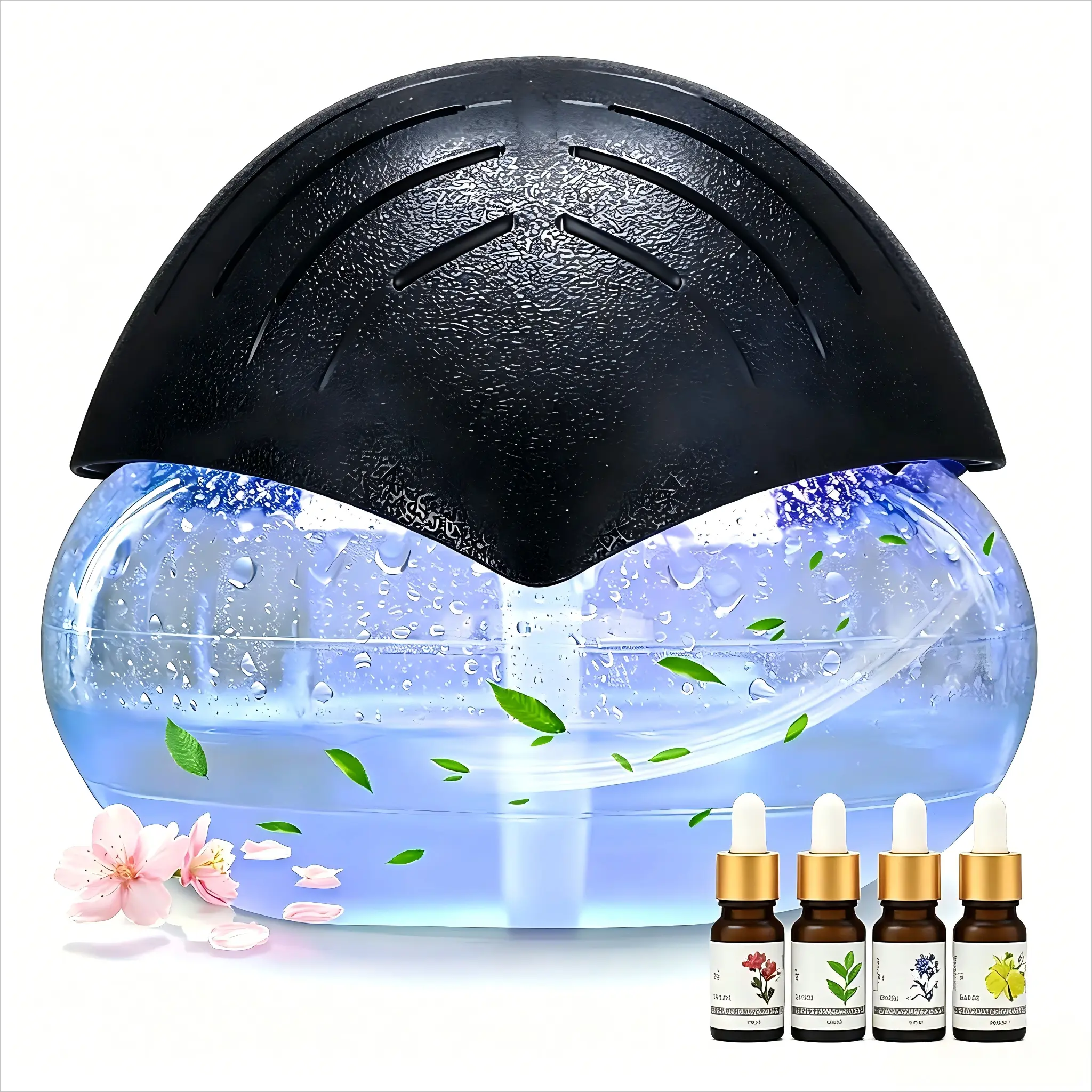 Portable Aromatherapy Diffuser Humidifier - Aromatherapy Machine, Diffuser Plug, Dual Aroma Function, Automatic Color-Changing LED Night Light, 4 x 10ml Fragrance Oils Included for Home, Office Use, Diffusers