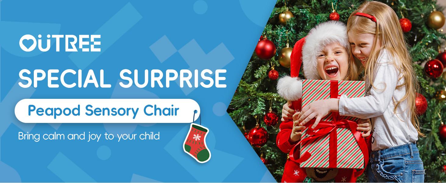 Outdoorfun OUTREE 60-Inch Sensory Chair for 3+Years Old with Electric Air Pump and Inflatable Pod - Perfect Sensory Toys for Children with AUT