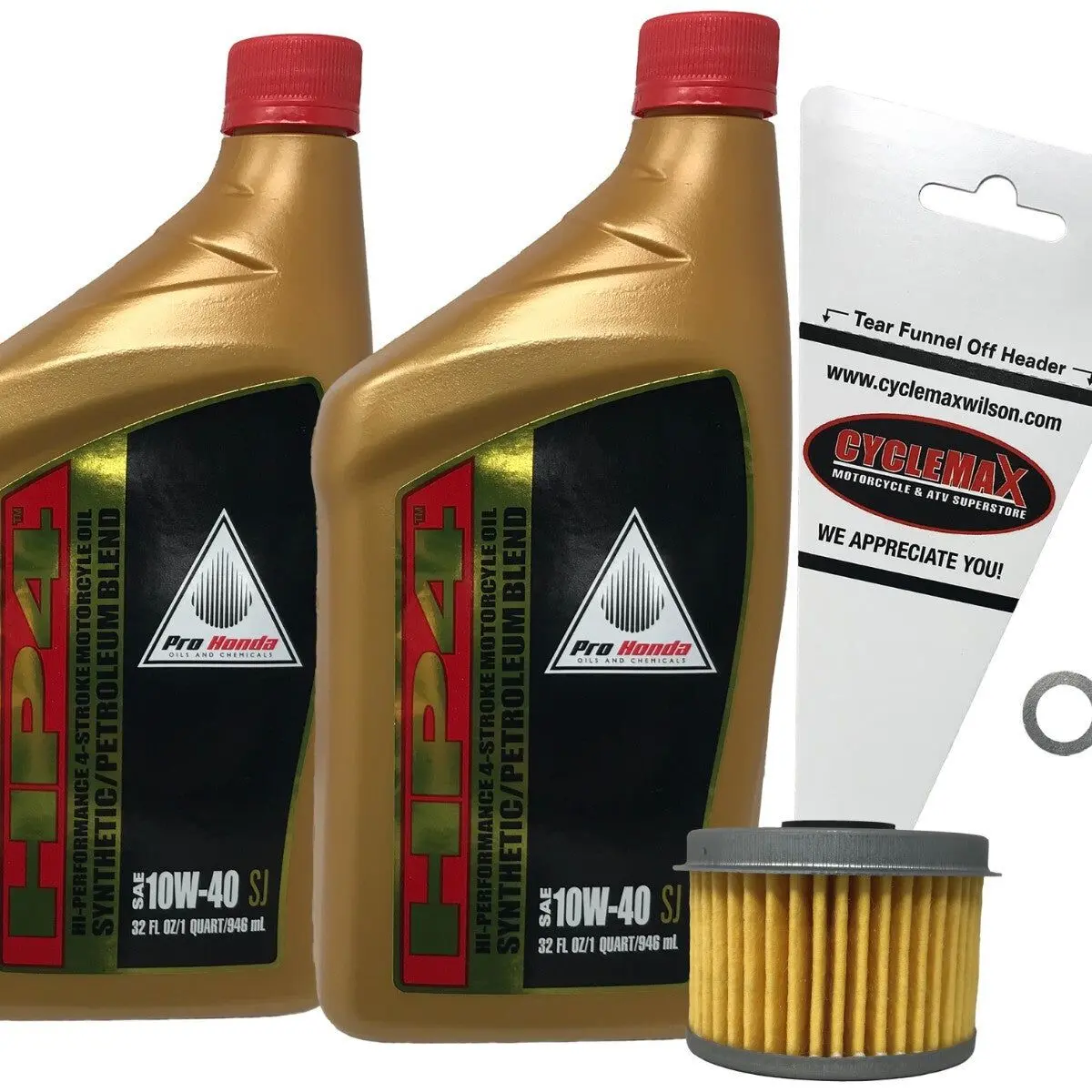 Honda HP4 Semi-Synthetic 10W-40 Oil Change Kit for 2017-2020 CBR300