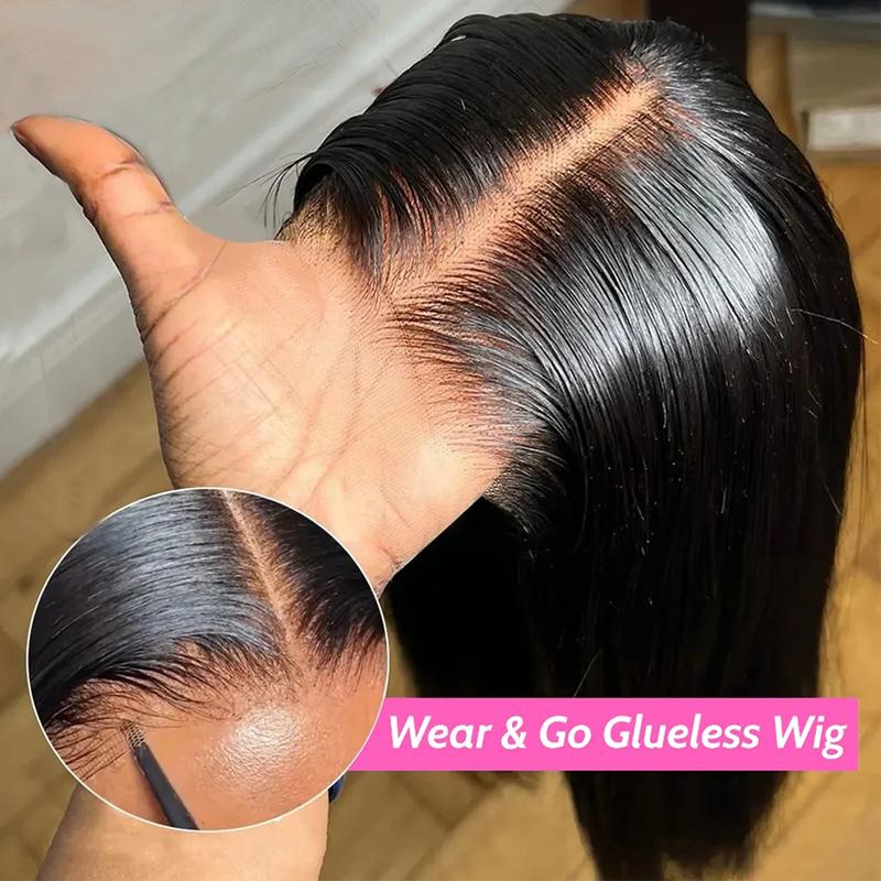 Bling Hair Wear and Go Glueless Straight Human Hair Wigs 180 Density Silky Straight 9x6 7x5 5x5 6x4 Hd Lace Closure Wig Human Hair PrePlucked Brazilian Hair For Women TikTokShopBlackFriday