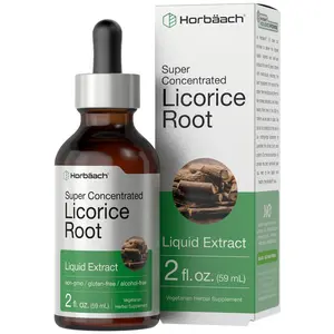 Horbäach Licorice Root Extract | 2 fl oz | Alcohol Free Tincture | Vegetarian Liquid Supplement | Non-GMO & Gluten Free