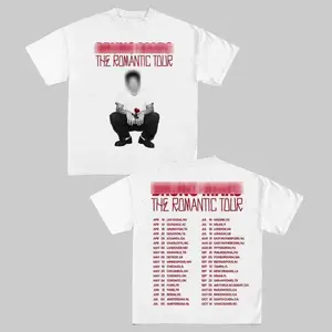 Bruno The Romantic Tour T-Shirt Mars 2026 New Album Tee Unisex Y2K Cotton Graphic Shirt R&B Music Merch Concert Outfit Casual Fan Apparel