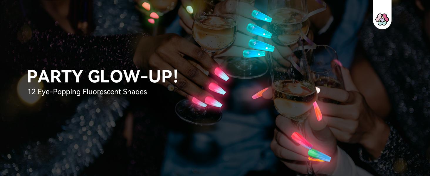 SAVILAND Airbrush Gel Nail Polish Set: 12 Vibrant Neon Colors No Dilution Needed Perfect for French Manicures DIY Nail Art Parties Gifting