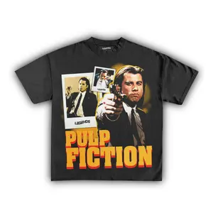 Pulp Fiction Vincent Vega John Travolta Shirt – Quentin Tarantino Cult Movie Graphic Tee for Crime Film Fans, Vintage 90s Movie Apparel