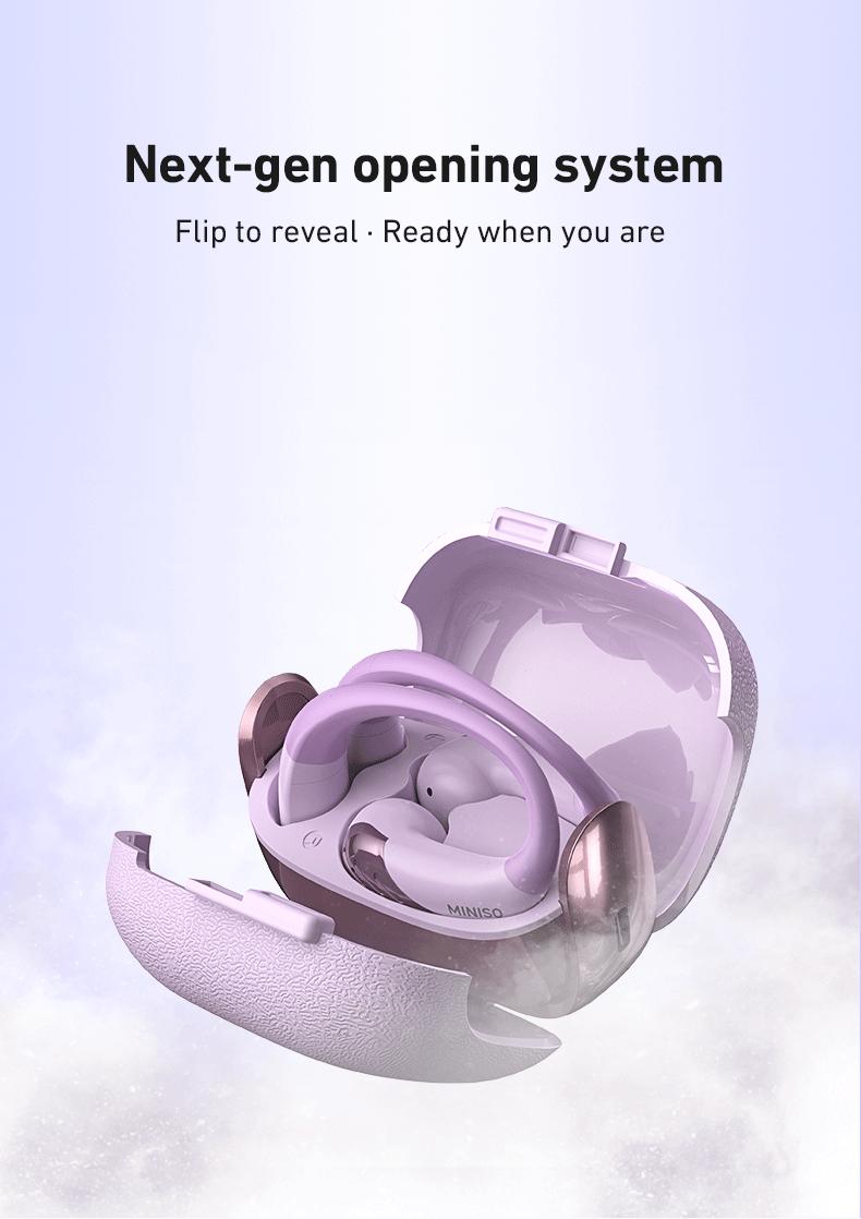 MINISO MS200 OWS Bluetooth Headset IPX5 Waterproof HIFI Sound Quality Charging Case 40 Hours Immersive High-quality Sound Effect Long-distance Connection Built-in Microphone