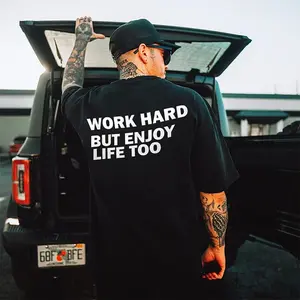 Work Hard But Enjoy Life Too Print Men's T-shirt