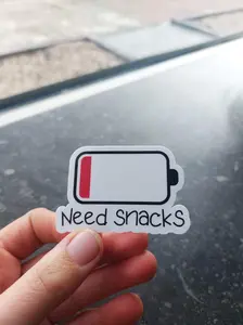 funny sticker sarcastic snack quote vinyl sticker need snacks sarcastic sticker water bottle laptop sticker waterproof suitcase stickers