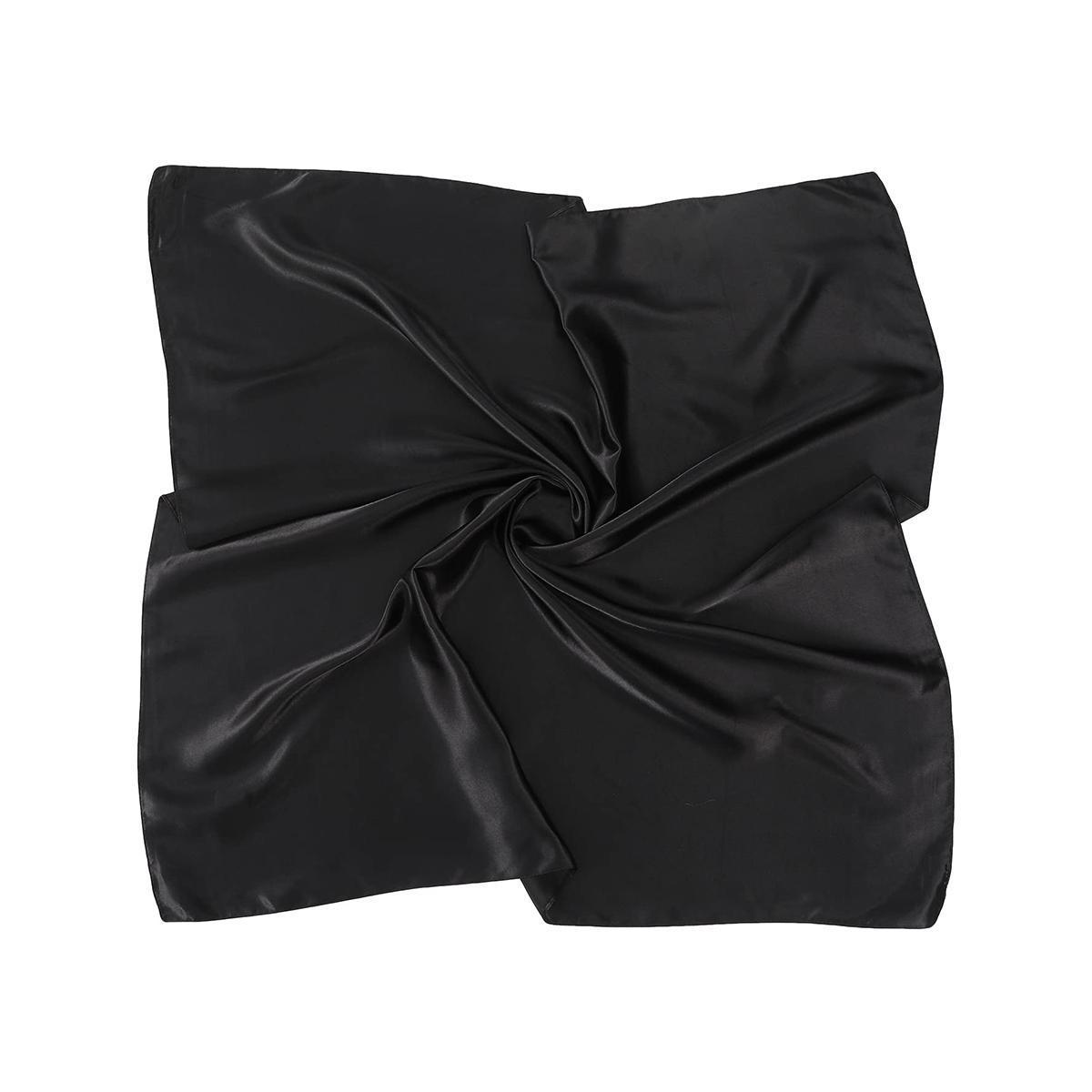 AWAYTR 3PCS 35” Large Square Head Scarf Fashion Hair Scarves Bandana Scarf Headscarf Women's Silk Feeling Scarf Head Wrap