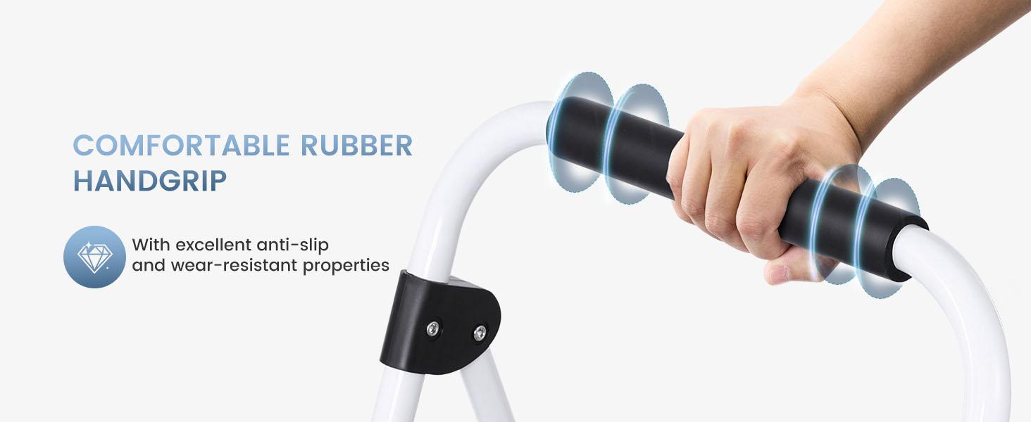 Step Ladder, 4 Sturdy Step Stool with Anti-Slip Pedal & Comfortable Handrail, 330lbs Capacity, Portable Heavy Duty Step Stool for Kitchen, Garage & Outdoor Use