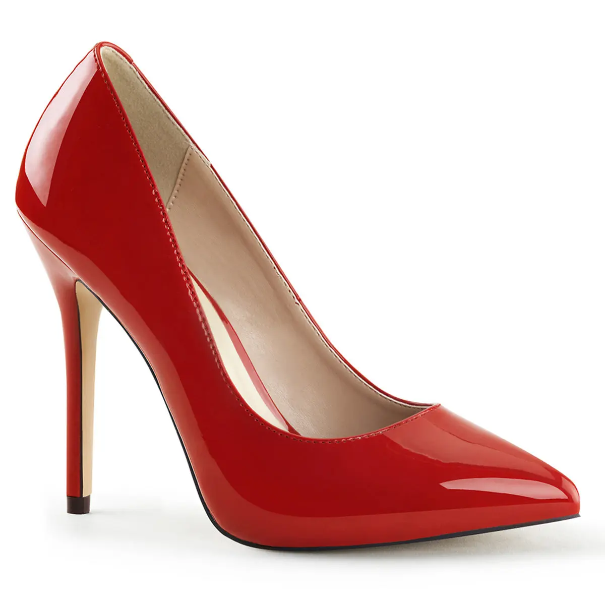 Elegant Pumps for Women, Red Pointed Toe Footwear with a 5 Inch Stiletto Heel and Hidden Platform, Classic Heeled Style for a Night Out, High Heel, Classy, Stylish, Fashion, High Heels, Nightout