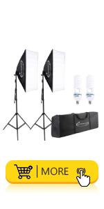 VINGLI Photography Lighting, 6.5ft x 10ft Backdrop Stand and Umbrellas Continuous Lighting Kit for Photo Studio Product, Portrait and Video Shoot Photography