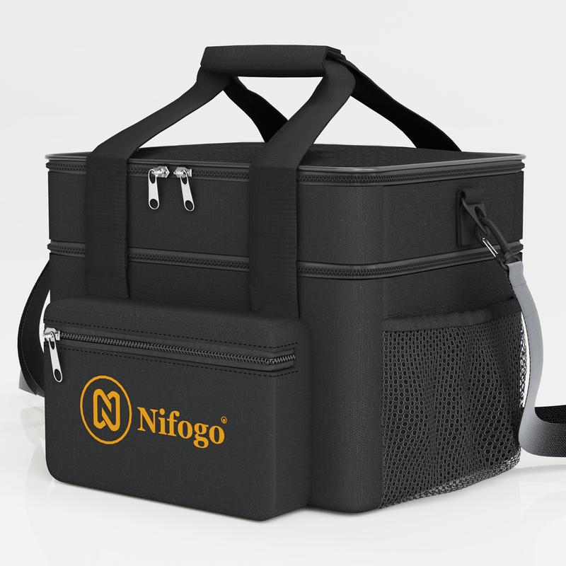 Nifogo 15L Large Insulated Lunch Bag - Reusable Water Resistant Cooler Tote for Women Men, Portable for Work & Picnic