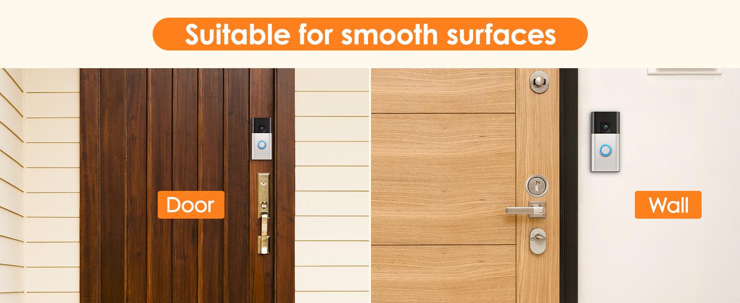 Adhesive Video Doorbell Mount for Ring Battery Doorbell (2024 Release), No Drilling Camera Door Mounting Holder Bracket Accessories for Apartments Office Houses