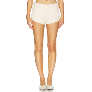 LIONESS Housewife Knit Short in Cream Cable