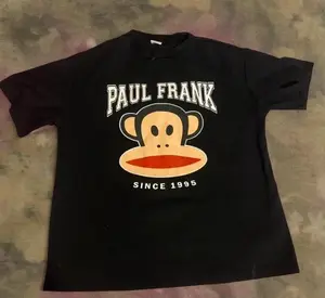 Paul Frank Julius Monkey Graphic Print Black Cotton Baby Tee