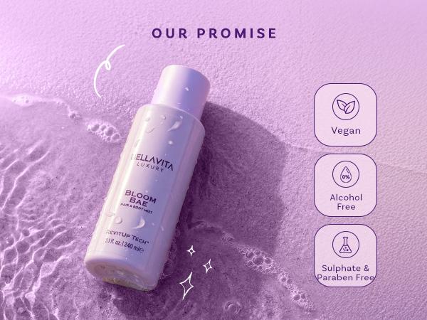 BellaVita Luxury Bloom Bae Hair & Body Mist for Women | Sweet Floral Body Spray | Long-Lasting Hair and Body Mist | Hydrating, Alcohol-Free Perfume Mist | 240ML | 8.12 fl.oz