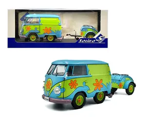 1:18 Cool Kombi Flower Power Blue/Green Diecast Model Car by Solido
