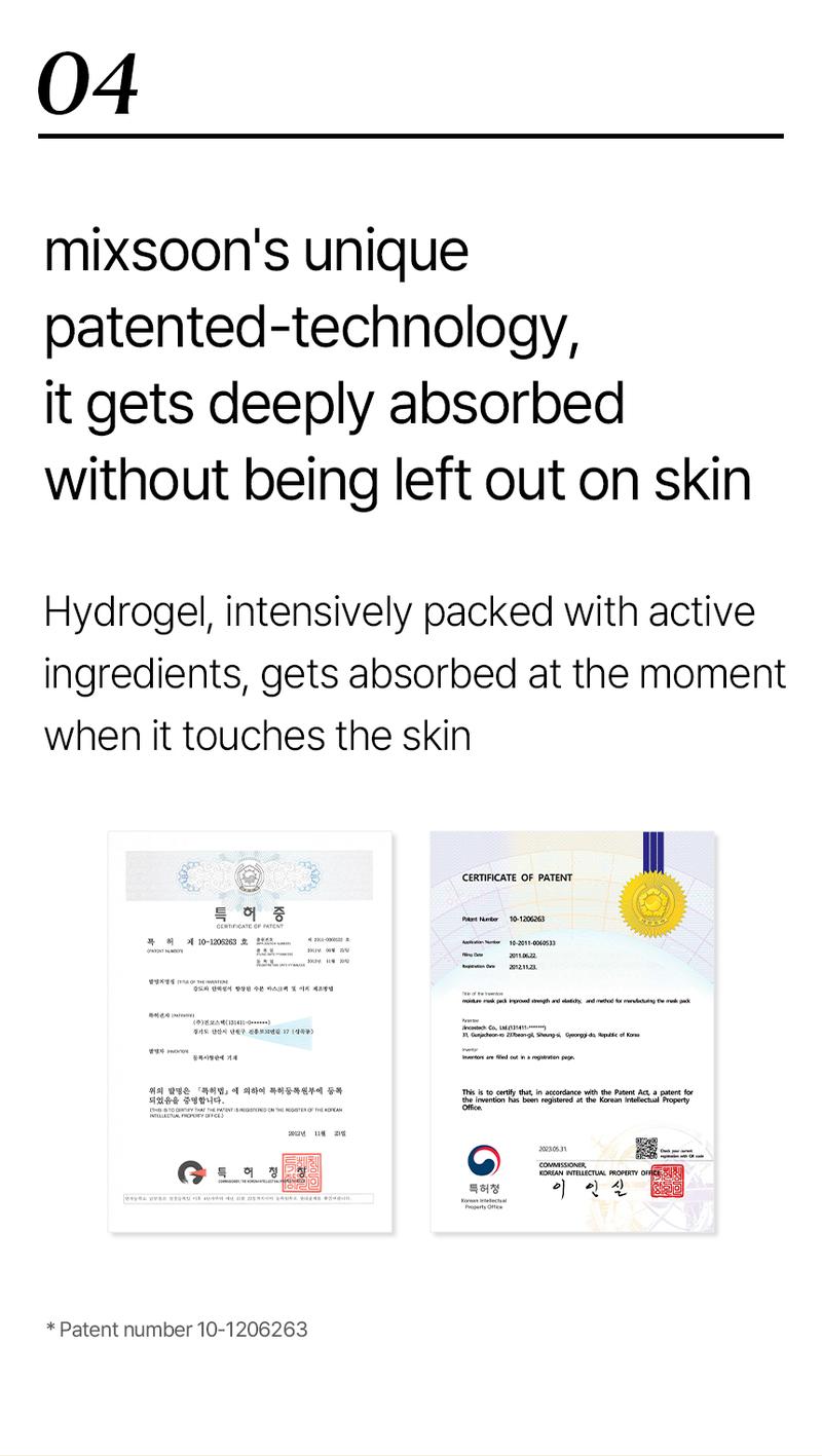 [mixsoon Official Shop] Bean Hydrogel Eye Patch 30 pairs (60ea) - Nutritional patches that brighten the dark under-eye area, Korean Skincare for Glass Skin