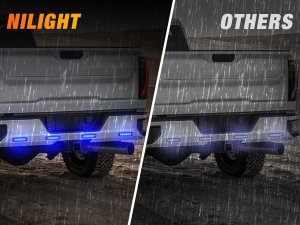 Nilight 10PCS 3.8” 6 LED Blue Indicator Light Truck Camper Side Marker Light Marine Boat Stern Light Yacht Kayak Sailboat Trailer Bus RV Clearance Light 12V DC