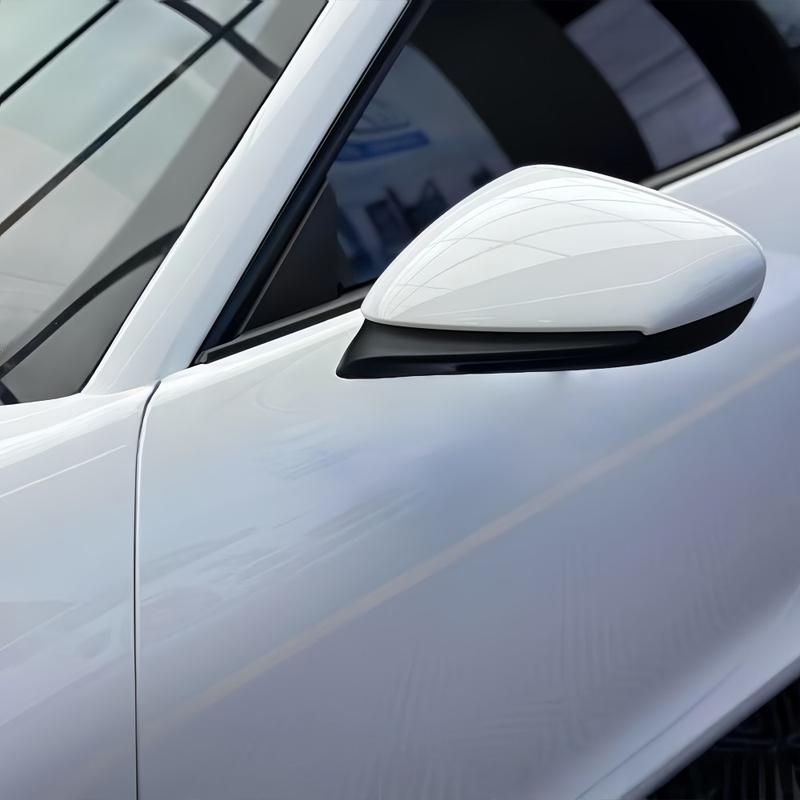 FONESO Super Glossy Car Body Sticker with Cutter and Hand Tool Kit, 60 x 8 inch Car Vinyl Film Wrap Protector Sticker, 5 FT x 1 FT Self-Adhesive Air Bubble Free Easy to Install, Universal For All Cars SUVs Sedan Coupe Truck Pickup Bike Motorcycle - White