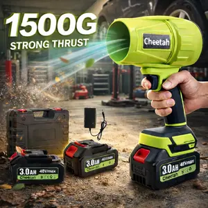 "Cheetah Cordless Leaf Blower – 1500G Turbo Power!️ 2x 48Vmax Batteries for Ultimate Car Drying & Garden Cleanup! Lightweight, Powerful, and Ready for Outdoor Action!"