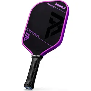 Beesoul Pickleball Paddle,Stealth, T700 Carbon Fiber Thermoformed Pickle Ball Paddles for Max Spin, Power & Control, 16mm Power Honeycomb Core, Enlarged Sweet Spot, Comfort Grip for All Skill Levels