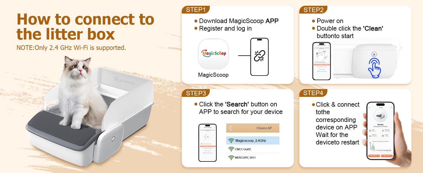 Automatic Cat Litter Box Open-Top Self-Cleaning for Multiple Cats(Buy one, get five free), Extra Large Space with App Control/Splash Guard/Safety Anti-Pinching Design/Odor Control Open-top Litter Box with Waste Bag&Deodorizing Cube Automatic Cat Litter Box Open-Top Self-Cleaning for Multiple Cats(Buy one, get five free), Extra Large Space with App Control/Splash Guard/Safety Anti-Pinching Design/Odor Control Open-top Litter Box with Waste Bag&Deodorizing Cube