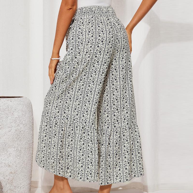 Grace Karin Women Elastic Waist Flared Pants Casual Full Length Bell-Bottoms Grace Karin Women Elastic Waist Flared Pants Casual Full Length Bell-Bottoms