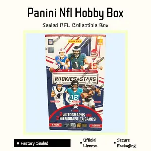 Panini 2025 Rookies & Stars NFL Hobby Box Factory Sealed with 2 Autographs 2 Memorabilia Cards 6 Packs per Box Officially Licensed Single Pack Options Available 10 Cards Per Pack
