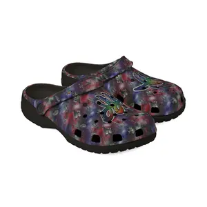 Kulture Kult Tie-Dye Turtle EVA Clogs — Colorful Resin Art Foam Shoes