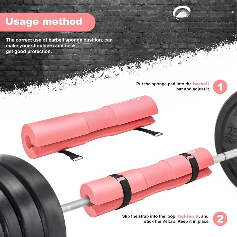 Barbell Pad Squat Pad for Squats--Squat Bar Pad-- for Weightlifting,Lunges and  Thrusts-- Sponge Pad--Fit Standard and Olympic Bars Perfectly