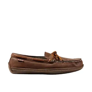 L.L.Bean Slipper Moc Flannel-Lined Acorn  212164-BRN Men's