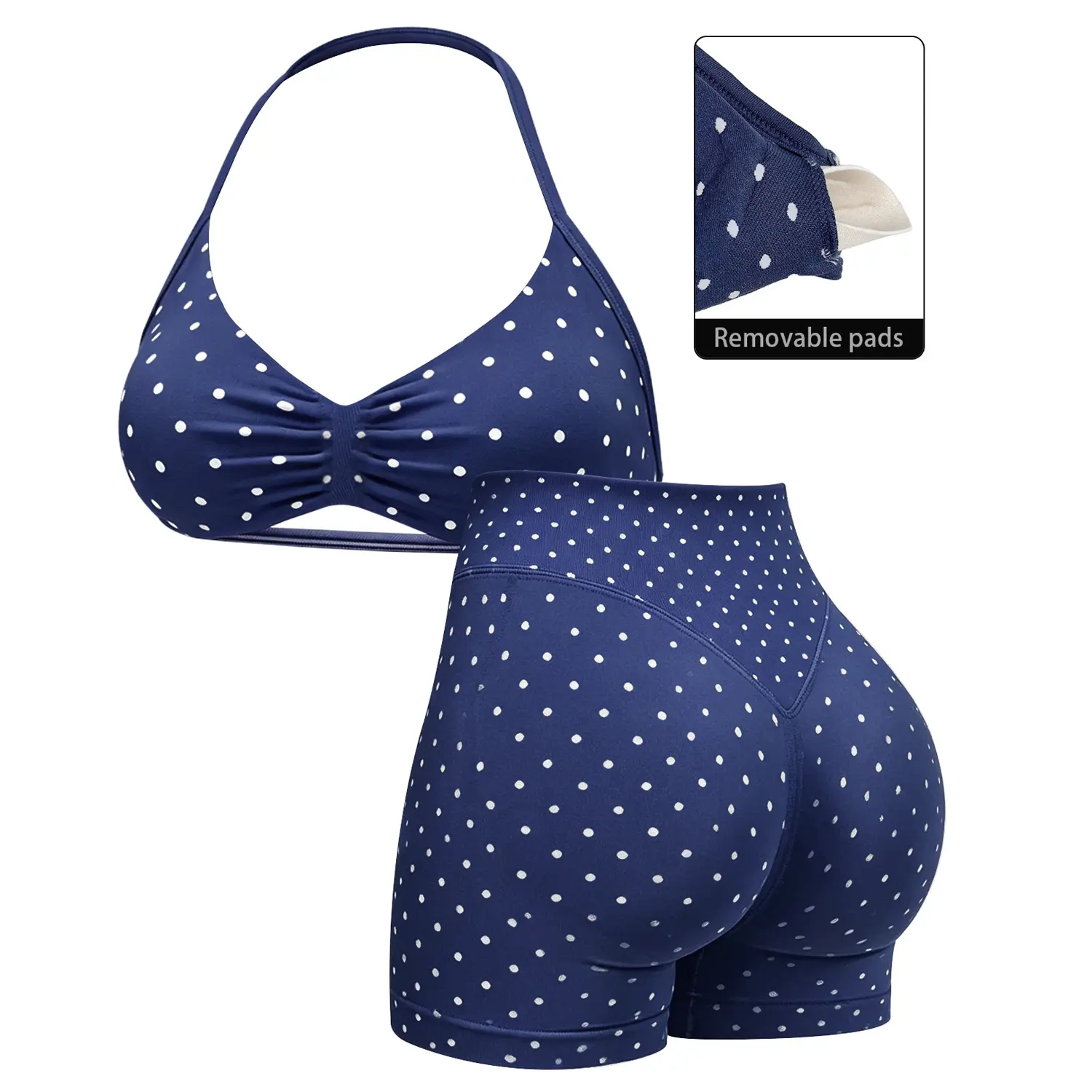 Dark Blue Polka Dots