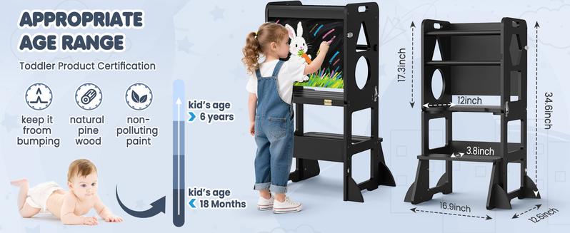Learning tower dimensions and age range