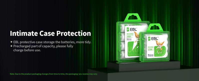 EBL Ni-MH AA AAA Rechargeable Batteries Combo