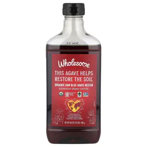 Wholesome Sweeteners Organic Raw Blue Agave Nectar, 18.5 oz (525 g)