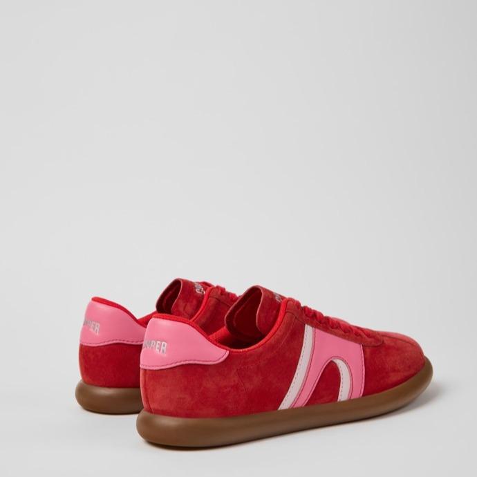 Pelotas Soller Red Nubuck and Leather Sneakers for Women with OrthoLite Recycled Footbeds and Rubber Outsoles