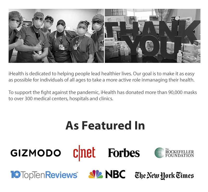 iHealth PT3 No-Touch Forehead Thermometer, 3 Ultra-Sensitive Sensors, Quiet Vibration Feedback, Large LED Digits, Accurate Thermometer Fever for Home Healthcare White